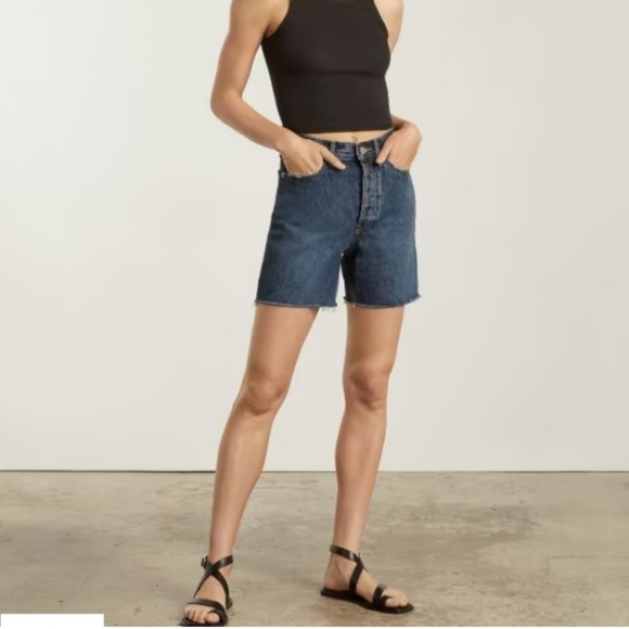 Everlane Rigid Way High Organic Cotton Jean Shorts size 26 - Picture 3 of 15